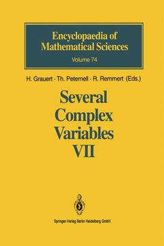 Couverture de l’ouvrage Several Complex Variables VII