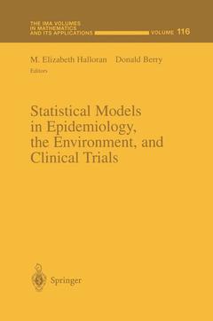 Couverture de l’ouvrage Statistical Models in Epidemiology, the Environment, and Clinical Trials