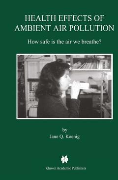 Couverture de l’ouvrage Health Effects of Ambient Air Pollution
