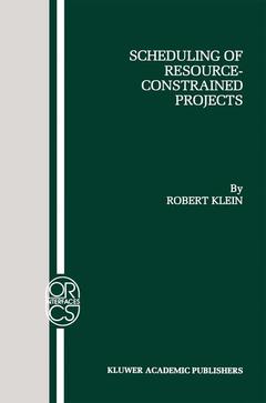 Cover of the book Scheduling of Resource-Constrained Projects