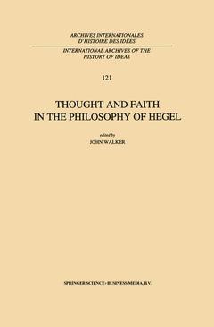 Cover of the book Thought and Faith in the Philosophy of Hegel