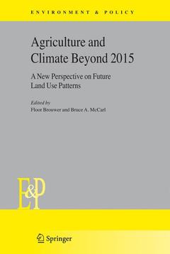 Couverture de l’ouvrage Agriculture and Climate Beyond 2015