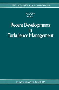 Couverture de l’ouvrage Recent Developments in Turbulence Management