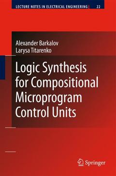 Couverture de l’ouvrage Logic Synthesis for Compositional Microprogram Control Units
