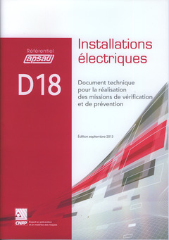 Cover of the book Installations électriques. Document technique pour la réalisation des missions de vérification et de prévention