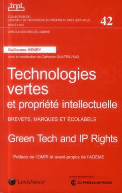 Cover of the book technologies vertes - enjeux de pi