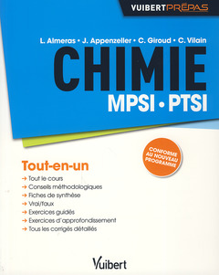 Couverture de l’ouvrage Chimie MPSI - PTSI