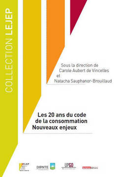 Cover of the book LES 20 ANS DU CODE DE LA CONSOMMATION - NOUVEAUX ENJEUX