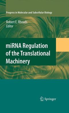 Couverture de l’ouvrage miRNA Regulation of the Translational Machinery