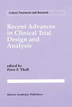 Couverture de l’ouvrage Recent Advances in Clinical Trial Design and Analysis