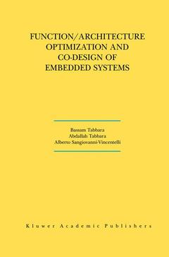 Couverture de l’ouvrage Function/Architecture Optimization and Co-Design of Embedded Systems
