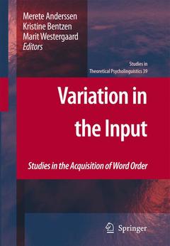 Couverture de l’ouvrage Variation in the Input