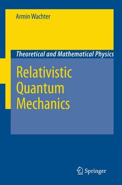 Couverture de l’ouvrage Relativistic Quantum Mechanics