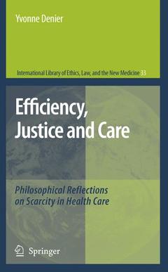 Cover of the book Efficiency, Justice and Care