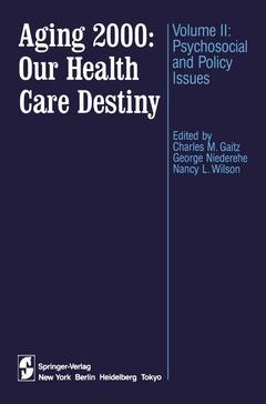 Couverture de l’ouvrage Aging 2000: Our Health Care Destiny