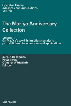 Couverture de l’ouvrage The Maz’ya Anniversary Collection