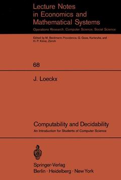 Couverture de l’ouvrage Computability and Decidability