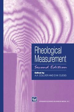 Couverture de l’ouvrage Rheological Measurement