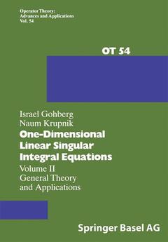 Couverture de l’ouvrage One-Dimensional Linear Singular Integral Equations