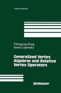 Cover of the book Generalized Vertex Algebras and Relative Vertex Operators