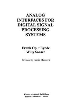 Cover of the book Analog Interfaces for Digital Signal Processing Systems