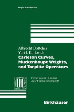 Cover of the book Carleson Curves, Muckenhoupt Weights, and Toeplitz Operators