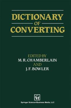 Couverture de l’ouvrage Dictionary of Converting