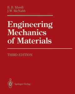 Couverture de l’ouvrage Engineering Mechanics of Materials