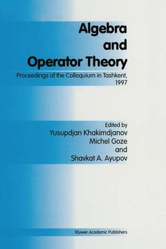 Cover of the book Algebra and Operator Theory