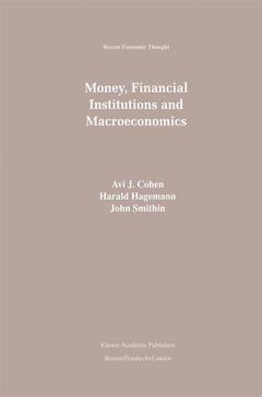 Couverture de l’ouvrage Money, Financial Institutions and Macroeconomics