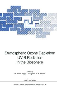 Couverture de l’ouvrage Stratospheric Ozone Depletion/UV-B Radiation in the Biosphere