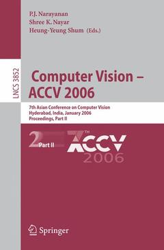 Couverture de l’ouvrage Computer Vision - ACCV 2006