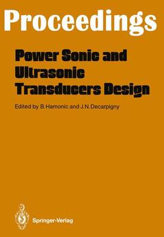 Couverture de l’ouvrage Power Sonic and Ultrasonic Transducers Design