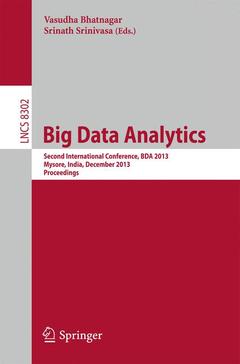 Couverture de l’ouvrage Big Data Analytics