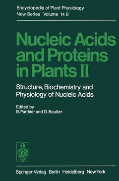 Couverture de l’ouvrage Nucleic Acids and Proteins in Plants II