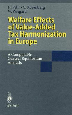 Cover of the book Welfare Effects of Value-Added Tax Harmonization in Europe