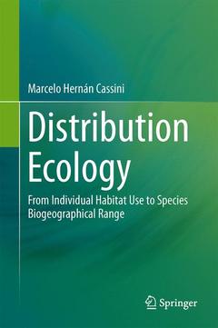 Couverture de l’ouvrage Distribution Ecology