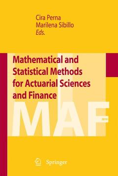 Couverture de l’ouvrage Mathematical and Statistical Methods for Actuarial Sciences and Finance