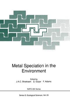 Couverture de l’ouvrage Metal Speciation in the Environment