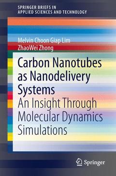 Couverture de l’ouvrage Carbon Nanotubes as Nanodelivery Systems