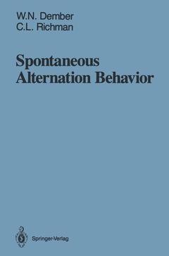 Couverture de l’ouvrage Spontaneous Alternation Behavior