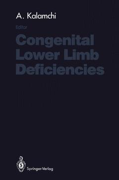 Couverture de l’ouvrage Congenital Lower Limb Deficiencies