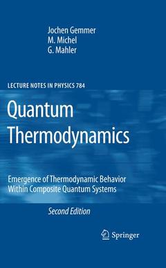 Couverture de l’ouvrage Quantum Thermodynamics