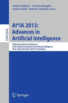 Couverture de l’ouvrage AI*IA 2013: Advances in Artificial Intelligence