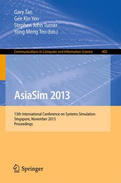 Couverture de l’ouvrage AsiaSim 2013