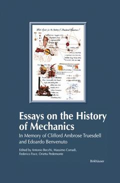 Couverture de l’ouvrage Essays on the History of Mechanics