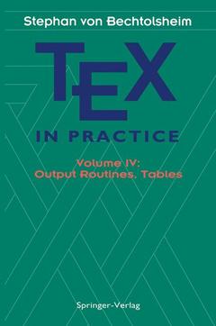 Couverture de l’ouvrage TEX in Practice