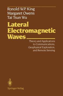 Couverture de l’ouvrage Lateral Electromagnetic Waves