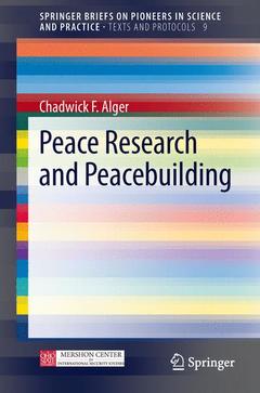 Cover of the book Peace Research and Peacebuilding