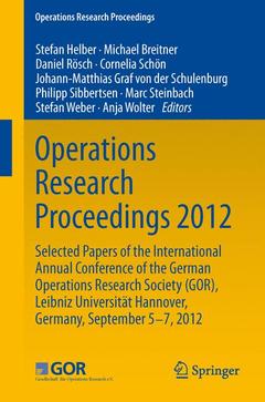 Cover of the book Operations Research Proceedings 2012